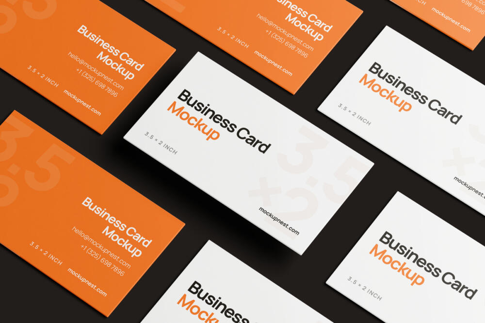 3.5x2 Business Card Mockup