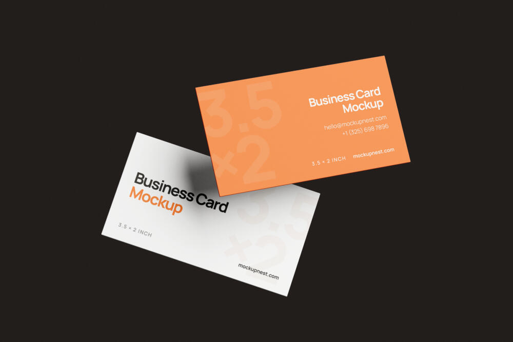3.5x2 Visiting Card Mockup