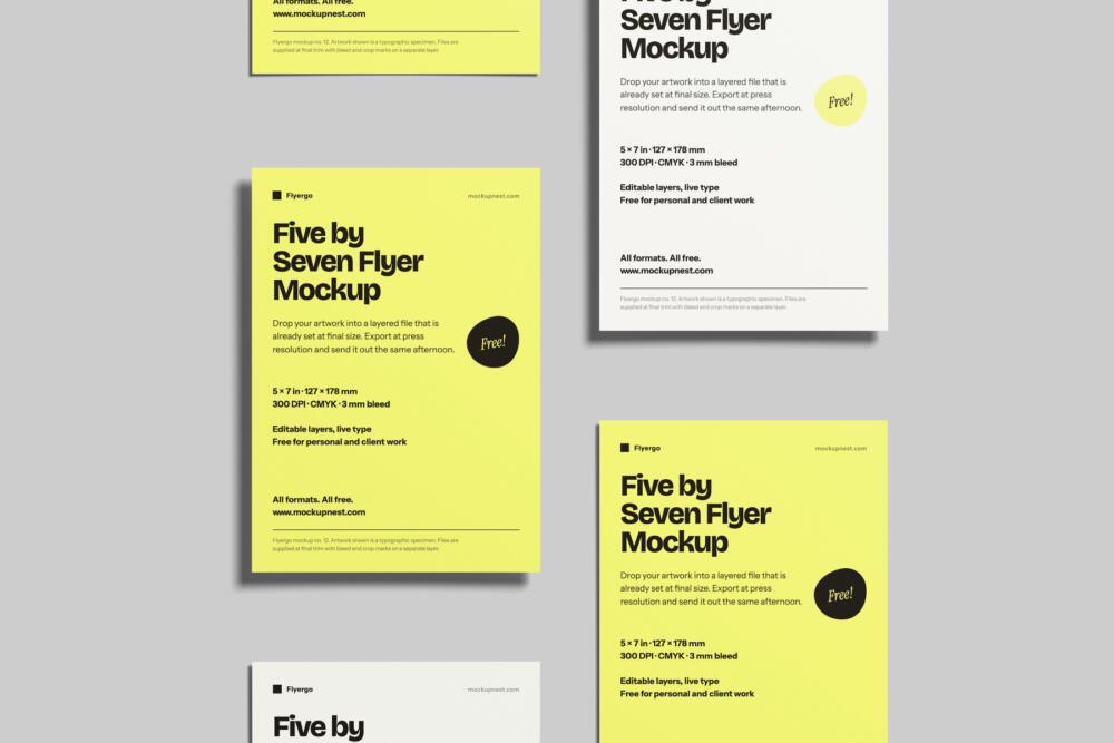 5x7 Flyer Mockup