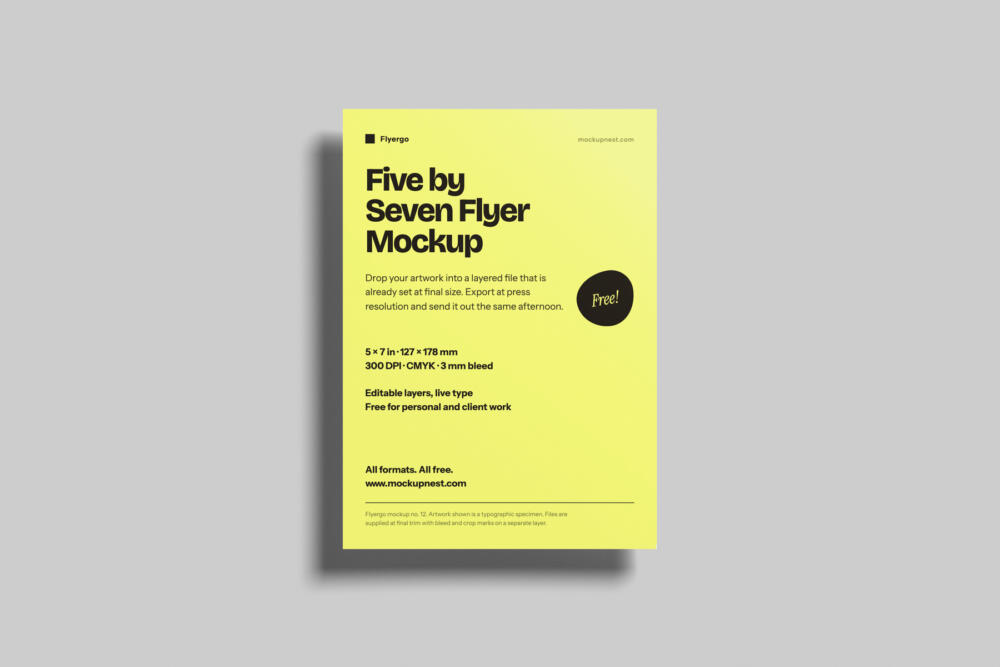 5x7 Handbill Mockup