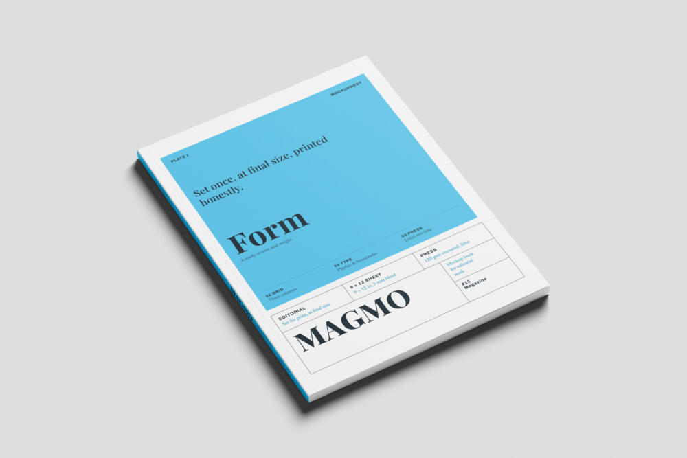 9x12 Editorial Magazine Mockup
