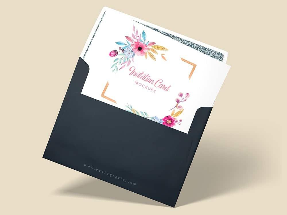 A2 Invitation Envelope Mockups