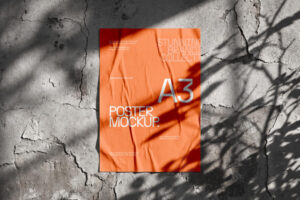 A3 Wall Poster Mockup