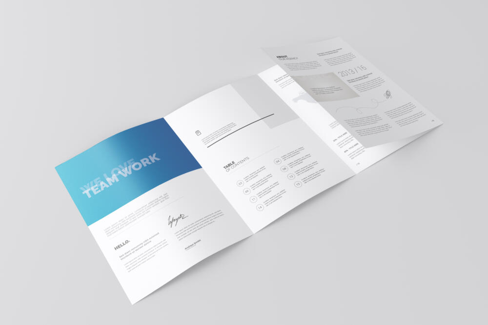 A4 4-Fold Brochure Mockup