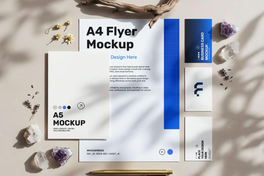 A4 and A5 Branding Stationery Mockup