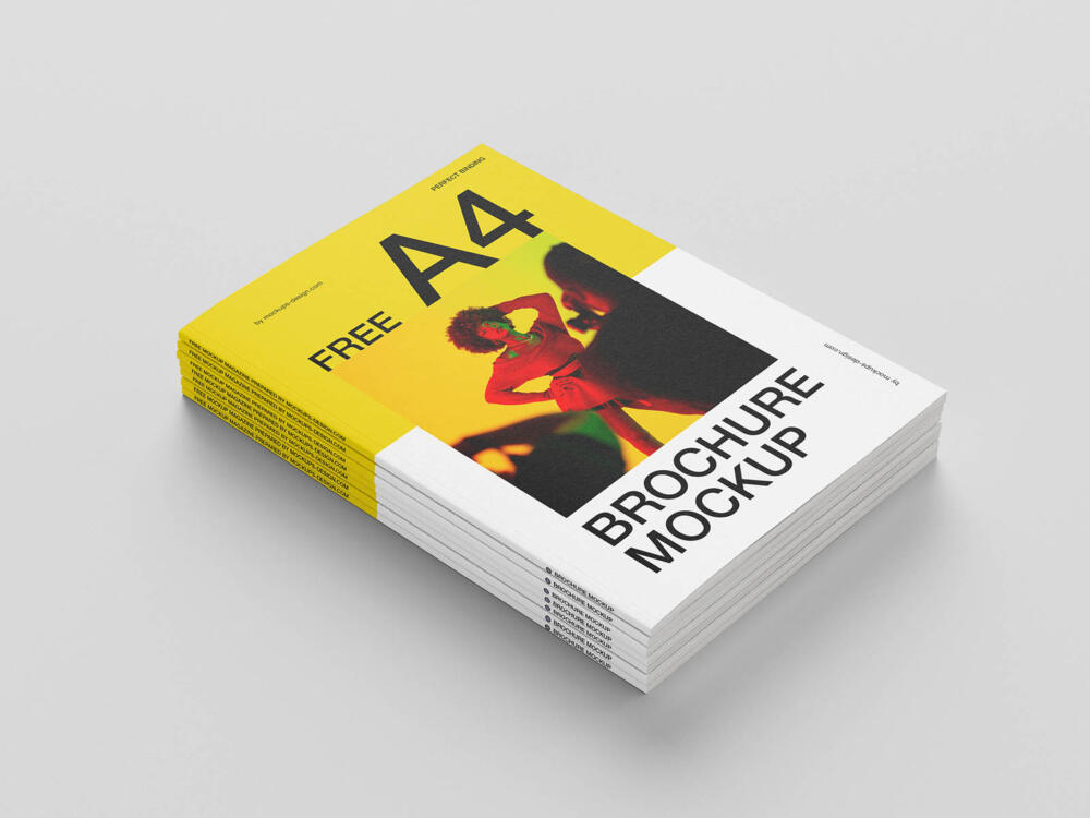 A4 brochure cover mockup