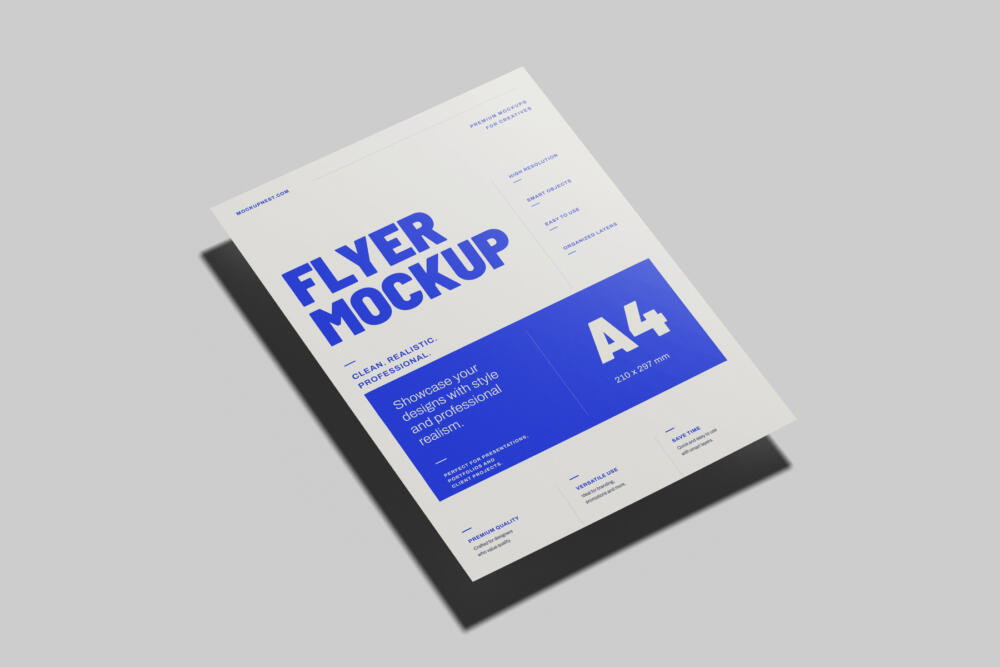 A4 EU Flyer Poster Mockup