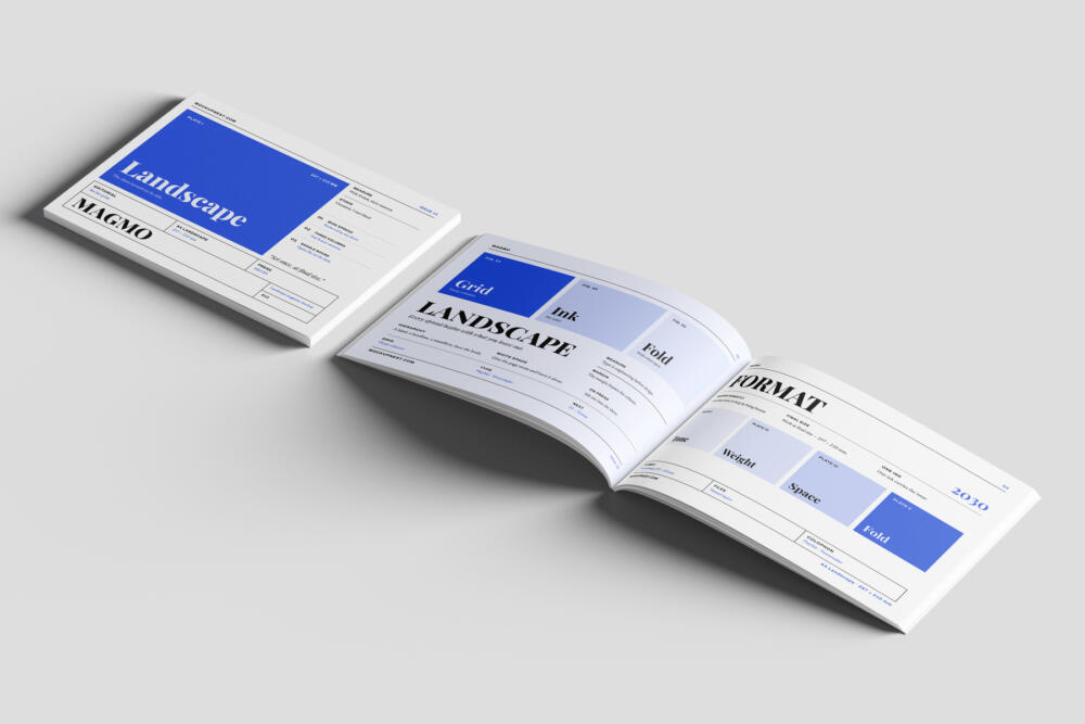 A4 Horizontal Editorial Magazine Mockup