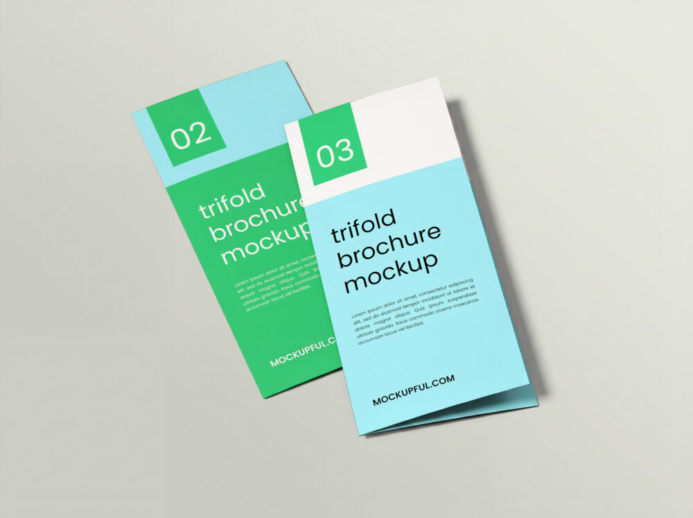A4 Trifold Brochure Mockup