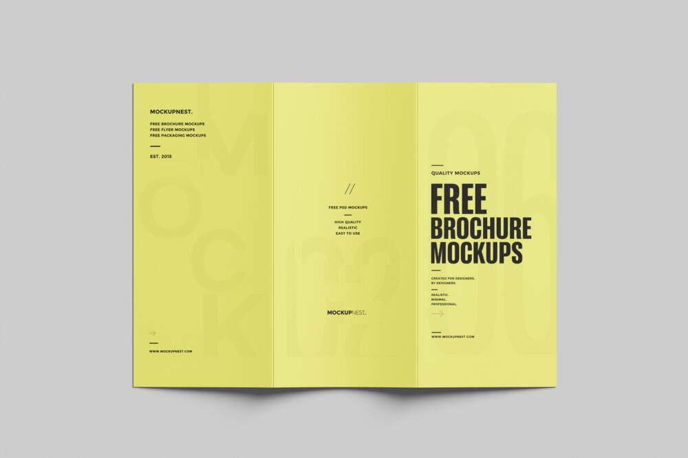A4 Trifold Flyer Mockup Cover