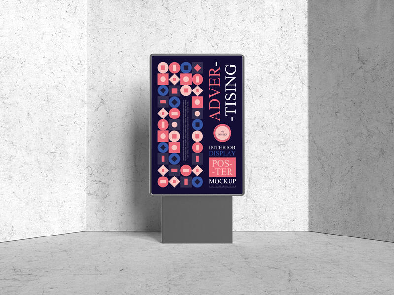 Advertising Interior Display Poster Mockup