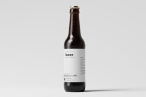 Amber Color Longneck Beer Bottle Mockups