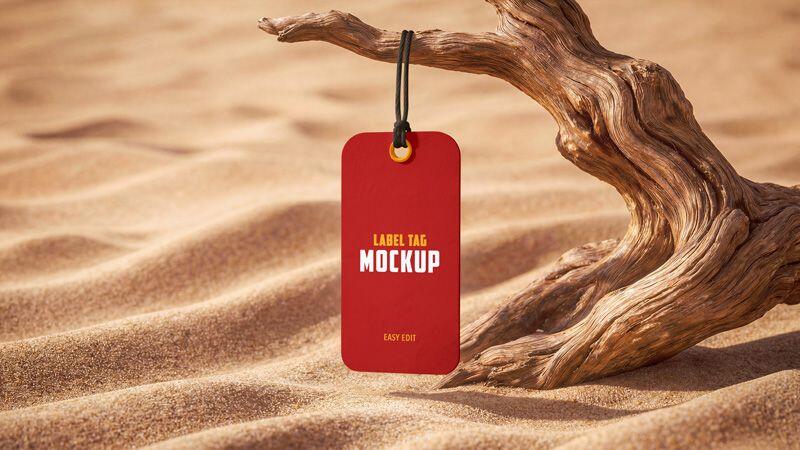Apparel Label Tag Mockup