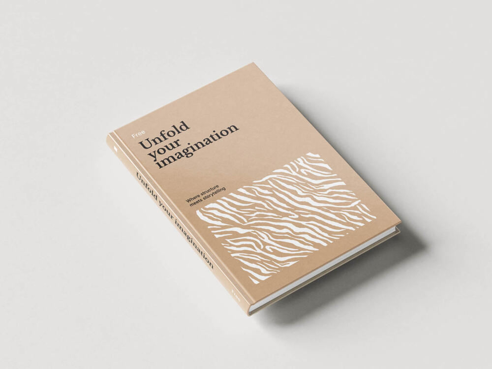 B5 hardcover book mockup