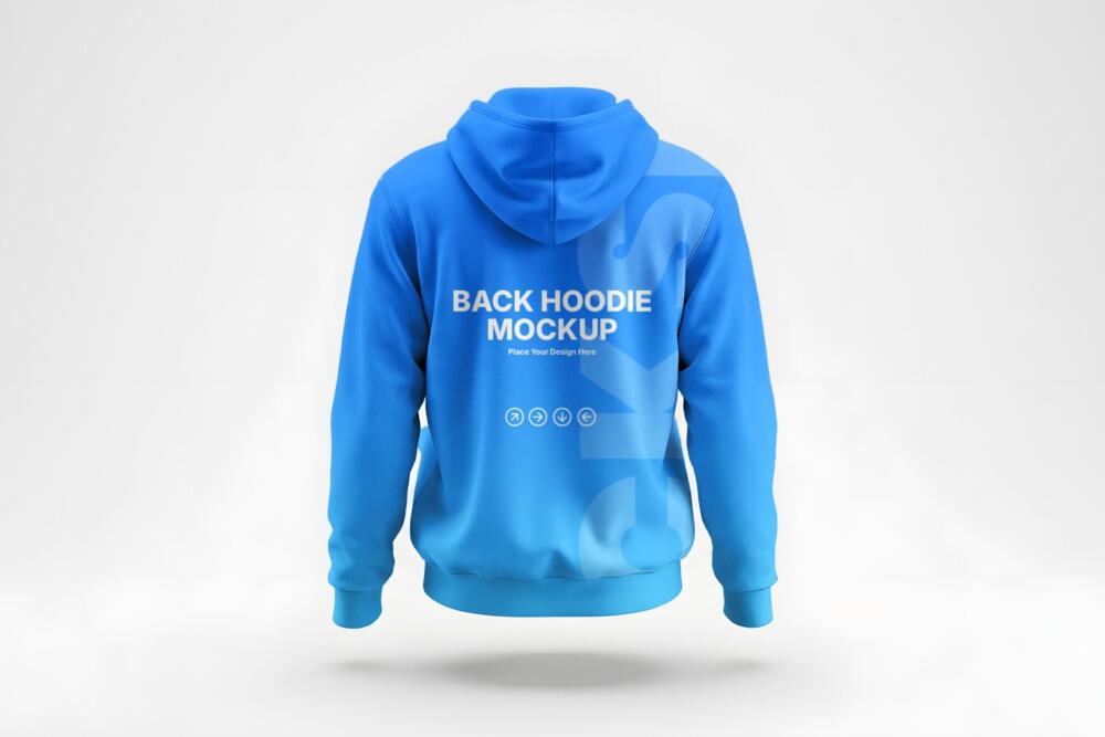 Back View Hoodie Mockup for Apparel Design