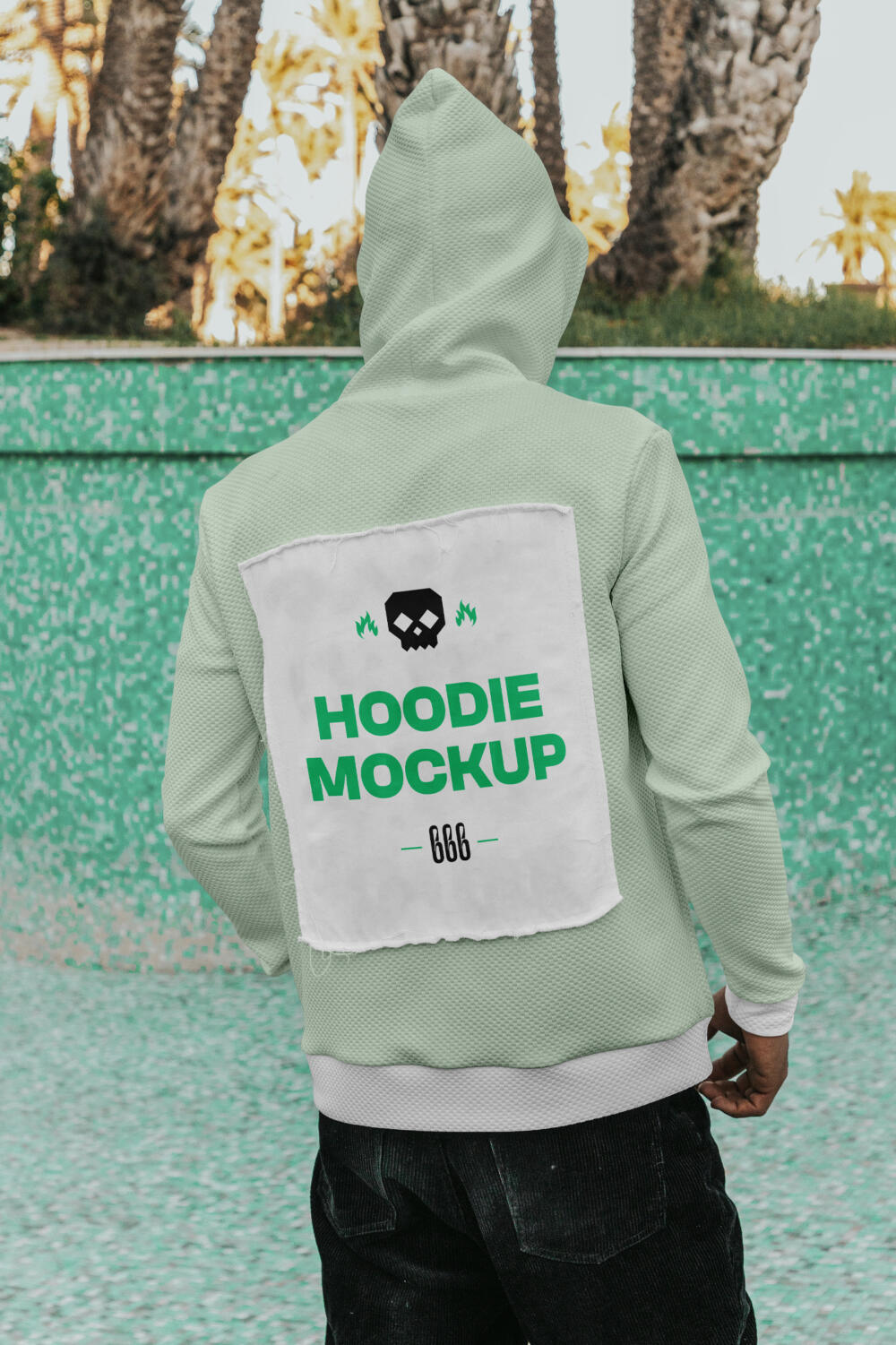 Back View Hoodie Mockup