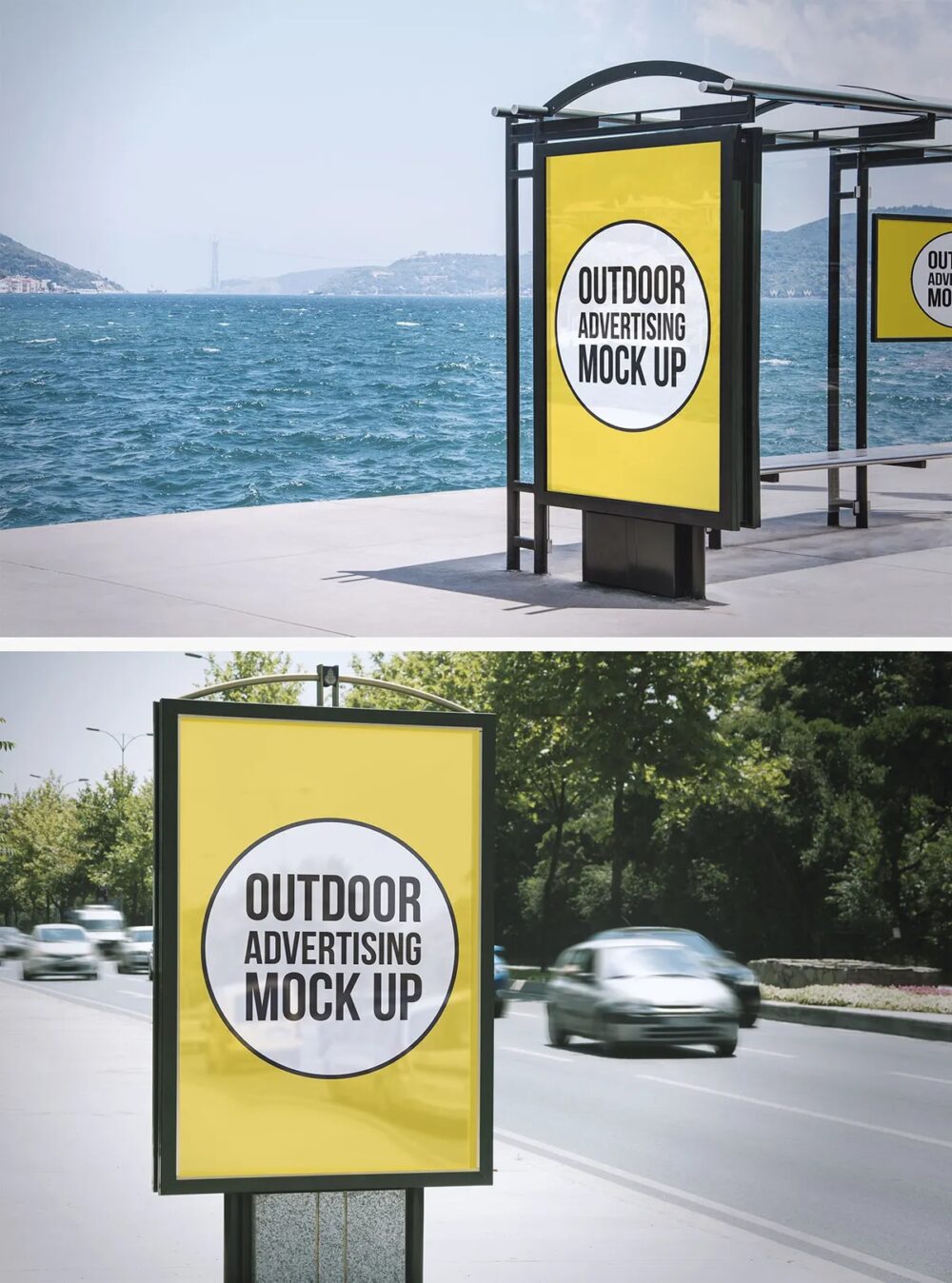Banner ad mockup: download PSD templates