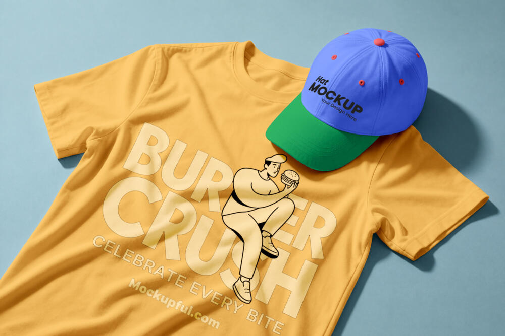 Baseball Cap & T-Shirt Mockup