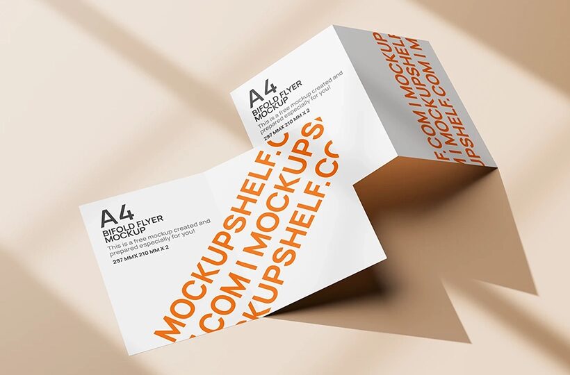Bifold A4 Flyer Mockup