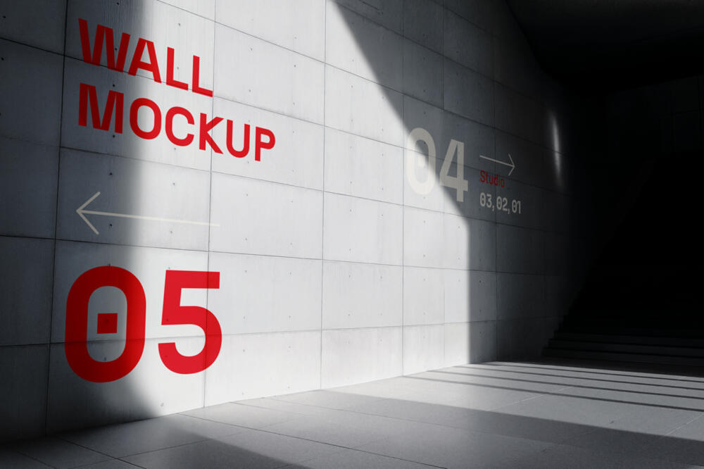 Big Concrete Wall Mockup