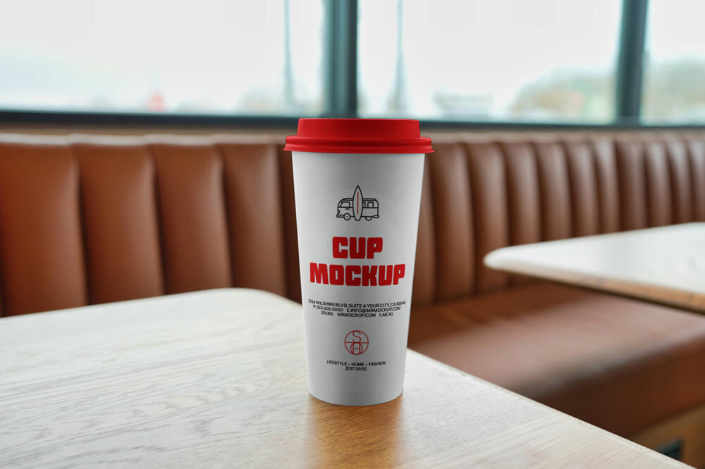 Big Vertical Coffee Cup Mockup