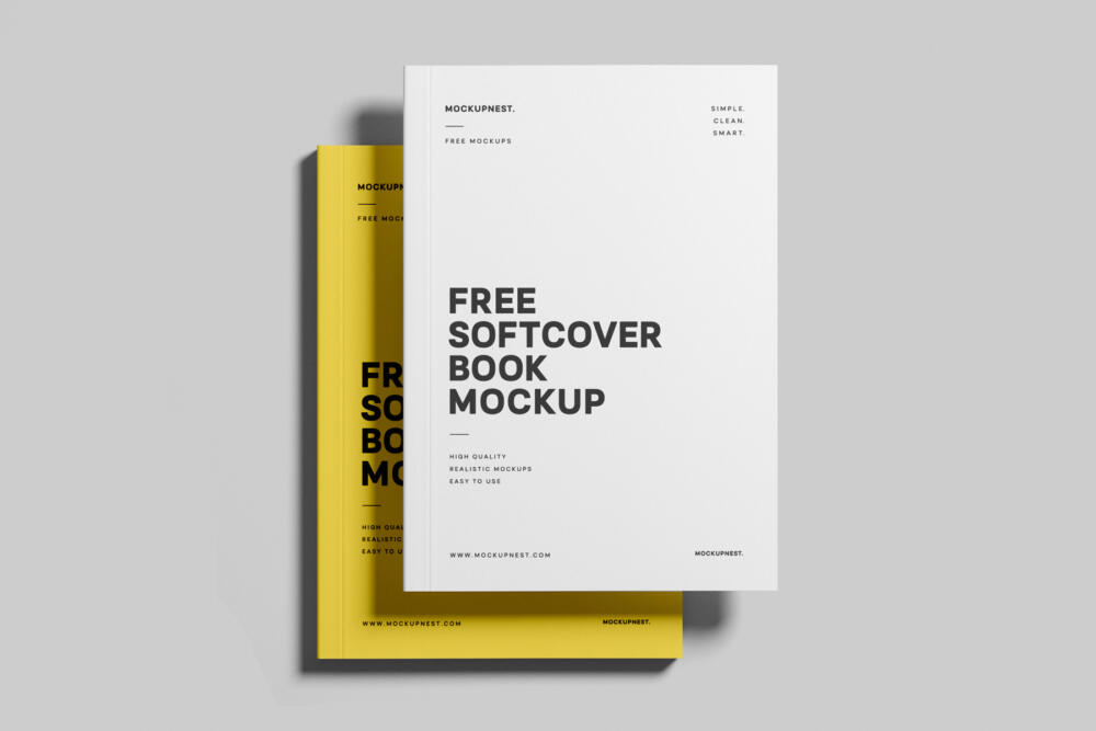 Book Cover Mockup Top View