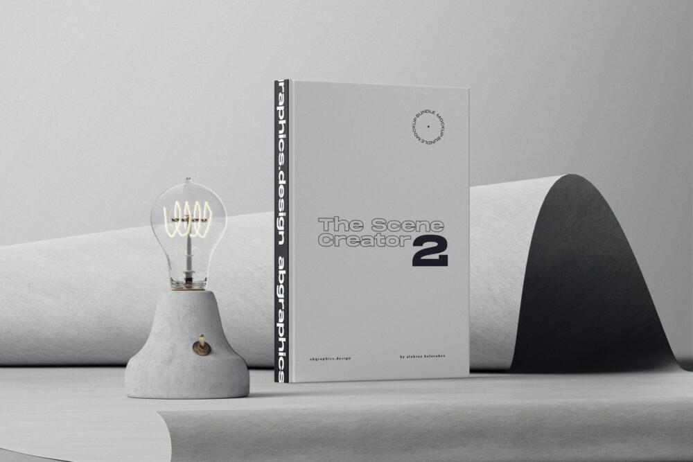 Book With Shadow Overlay Mockup Top View