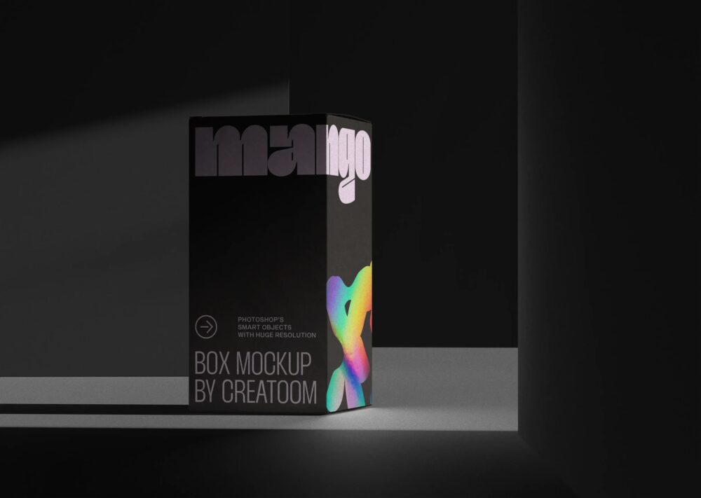 Box Mockup With Shadow Overlay V3 Front View | Mockup store