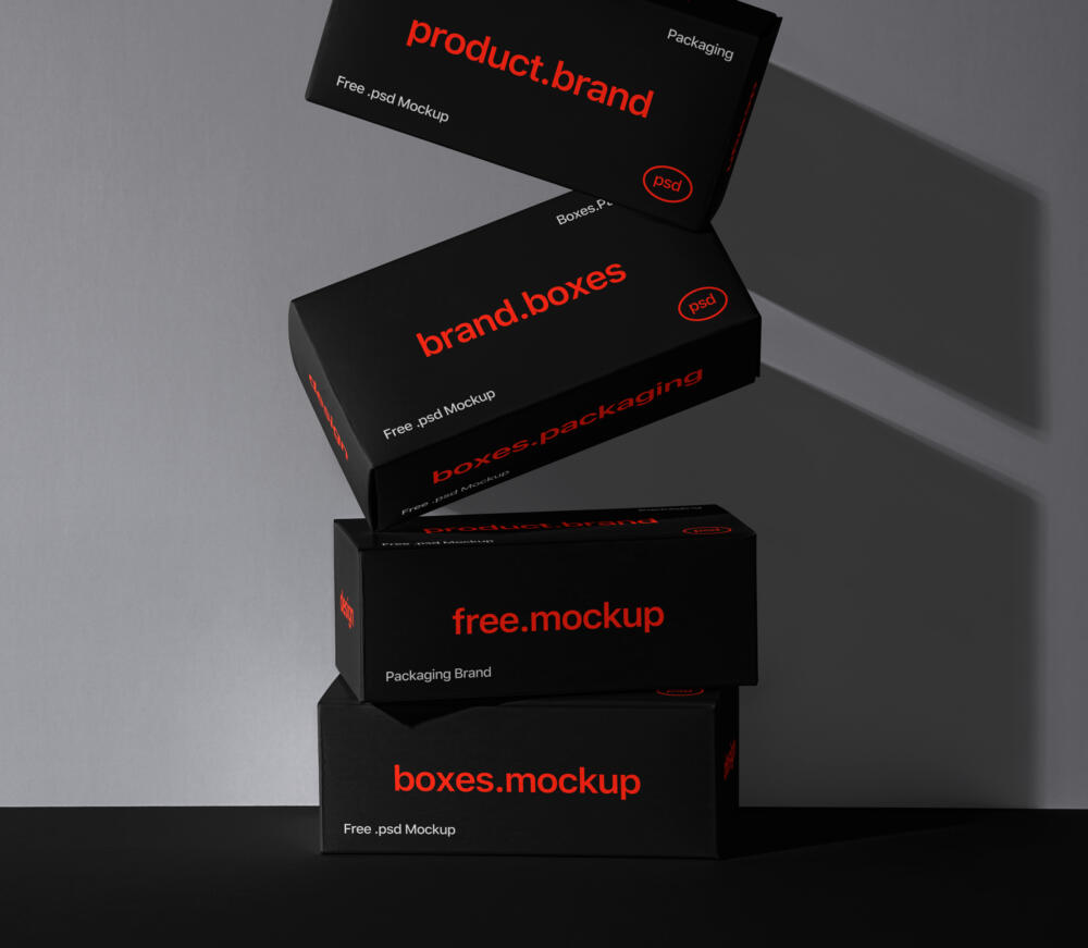 Boxes Brand Packaging Product Psd Mockup