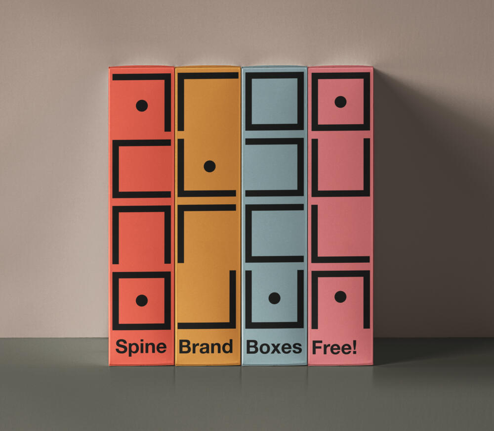 Boxes Psd Spine Packaging Mockup