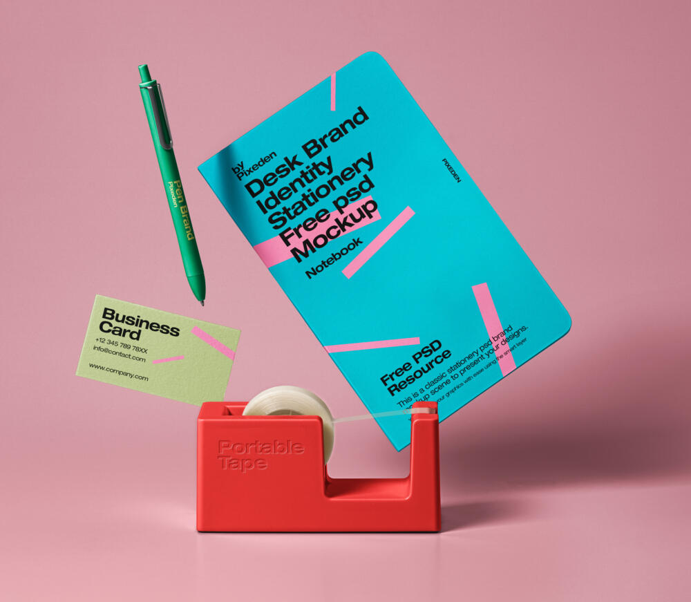 Branding Desk Stationery Psd Mockup