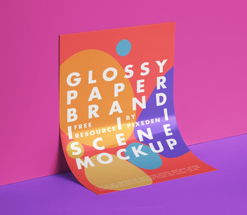Branding Glossy Psd Paper Mockup