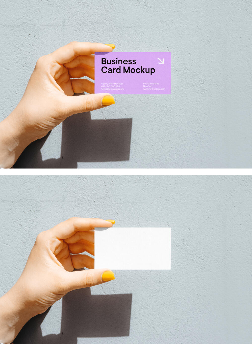 Business Card in Women Hand Mockup