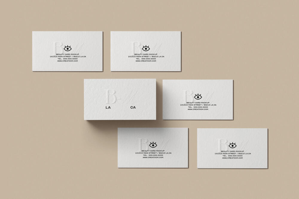 Business Card Mockup In Hand From Behind A Curtain Front View | Mockup store