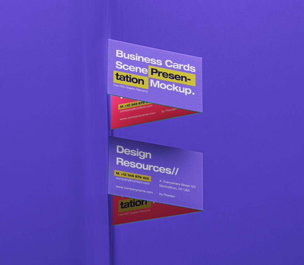 Business Card Psd Scene Mockup Set
