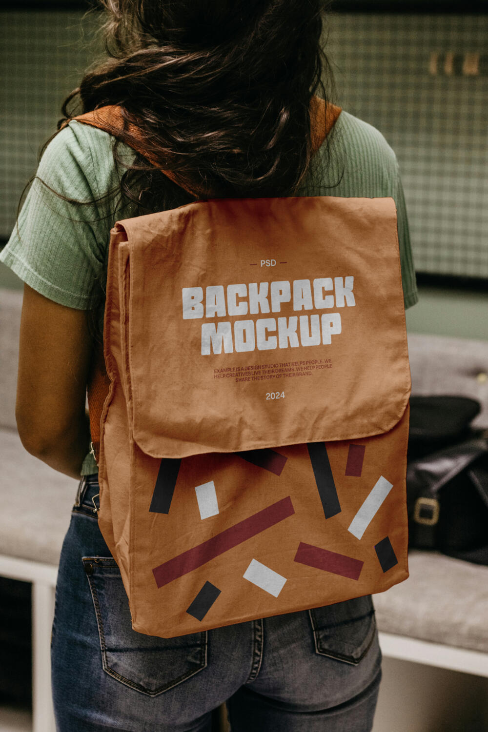 Canvas Backpack Mockup