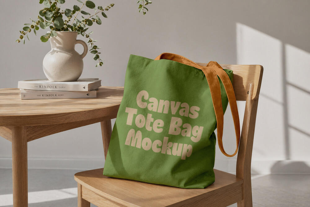 Canvas Tote Bag Mockup PSD