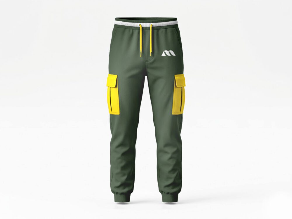 Cargo Jogger Pants Mockup — Front View Studio (PSD)