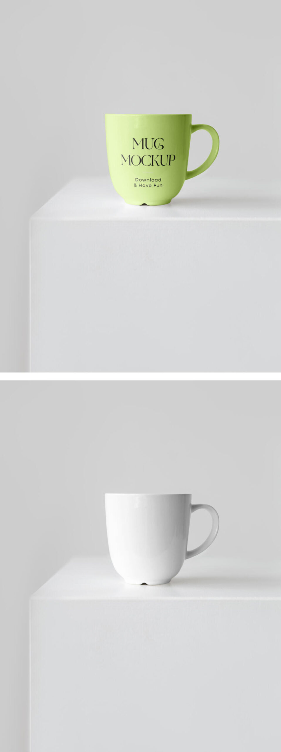 Ceramic Mug on Cube Mockup