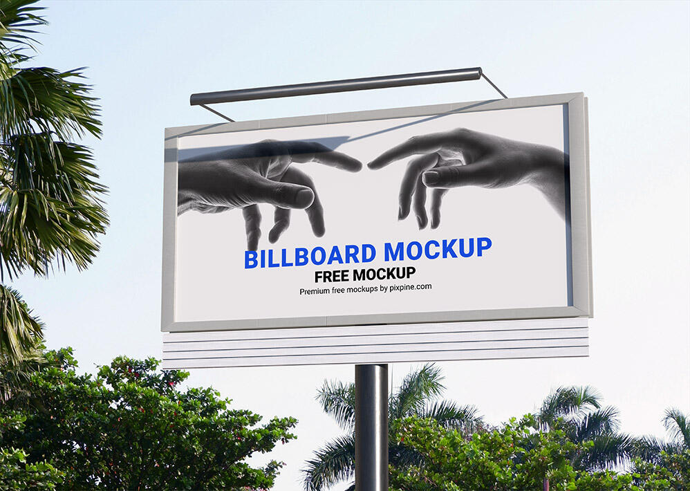 City Outdoor Advertising Billboard Mockup