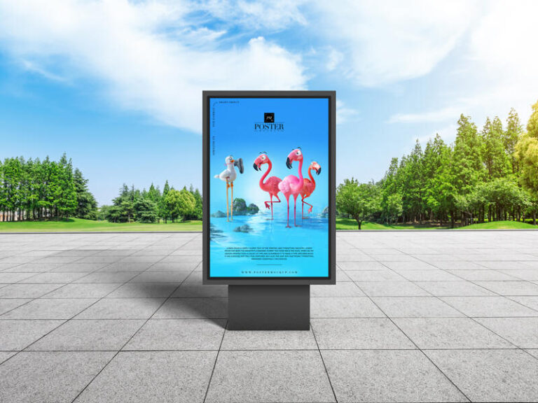 City Park Outdoor Advertisement Billboard Poster Mockup Design