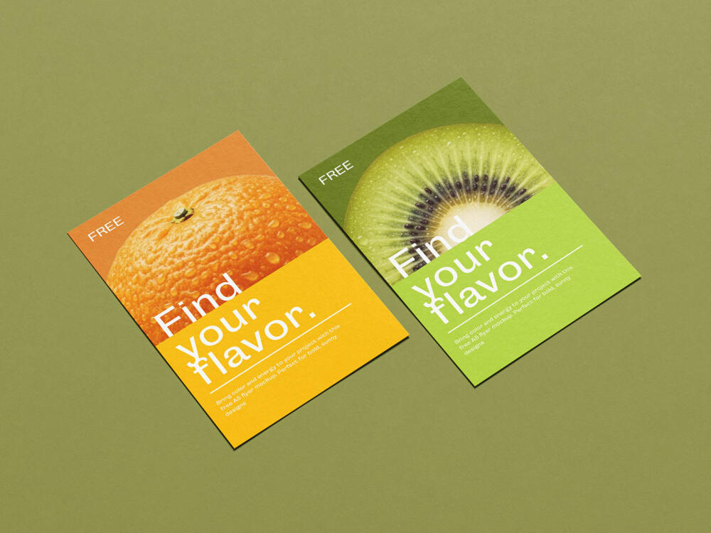 Clean A5 flyer mockup