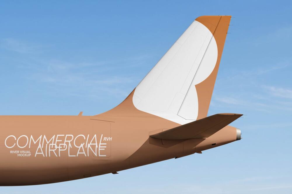 Commercial Plane Tail Mockup