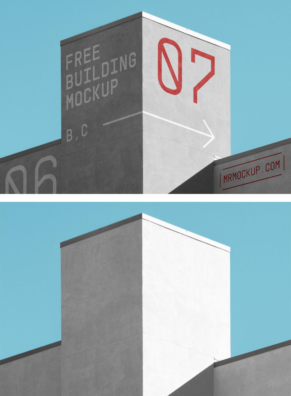 Concrete Building PSD Mockup