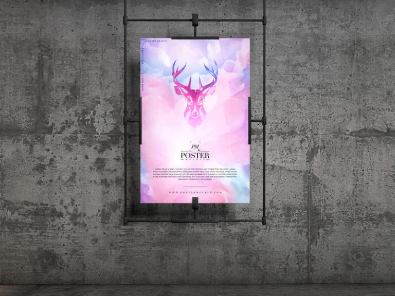 Cardboard Environment Concrete Environment Poster Mockup PSD