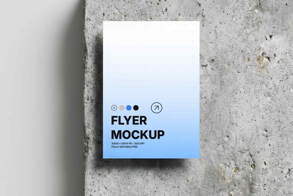 Concrete Wall Flyer Mockup