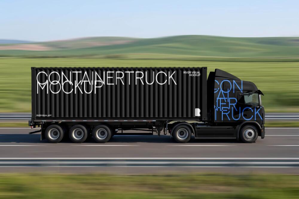 Container Truck Mockup