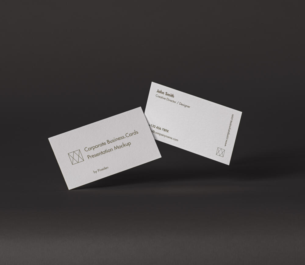 Corporate Psd Business Card Mockup