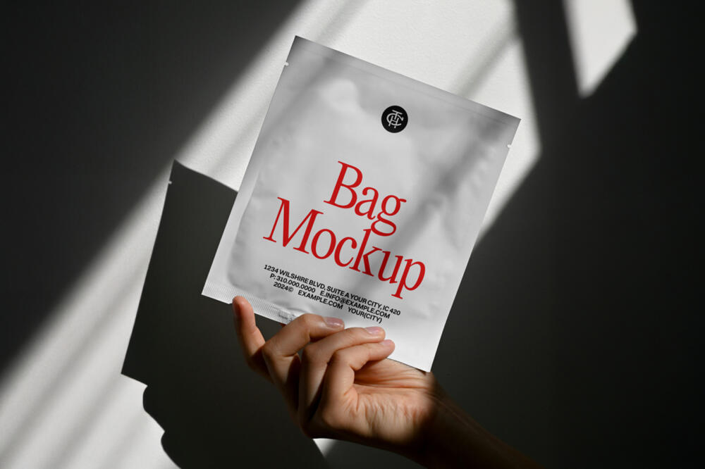 Cosmetic Cream Bag PSD Mockup