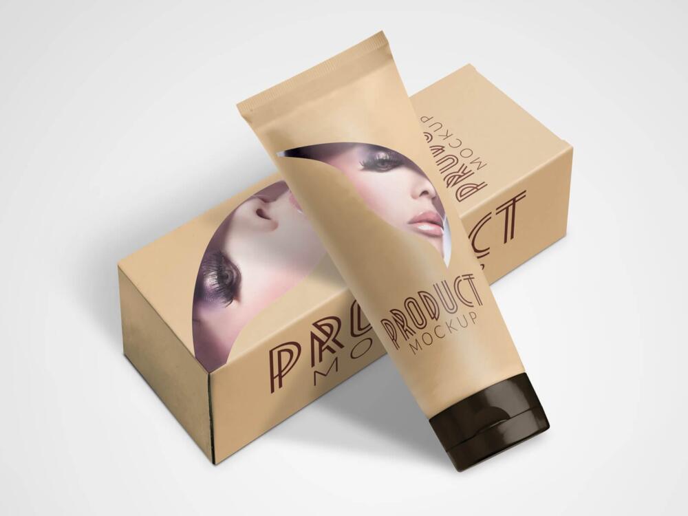 Cosmetic Tube And Box Container Mockups